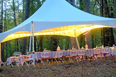 Example of wedding tent set up outside EMREC