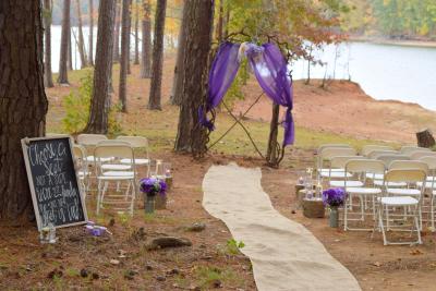 Example wedding seating set up outside EMREC